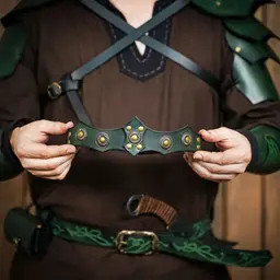 Couronne en cuir Aldon, vert - Celtic Webmerchant