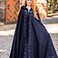 Embroidered cloak Damia with fibula, blue - Celtic Webmerchant