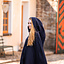 Embroidered cloak Damia with fibula, blue - Celtic Webmerchant