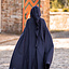 Embroidered cloak Damia with fibula, blue - Celtic Webmerchant