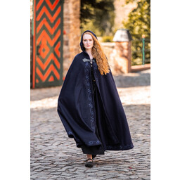 Manteau brodé Damia avec péroné, bleu - Celtic Webmerchant