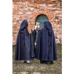 Broderet kåbe Damia med fibula, blå - Celtic Webmerchant