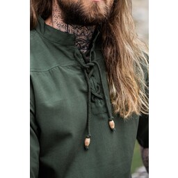 Medieval shirt with short sleeves, green - Celtic Webmerchant