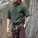 Leonardo Carbone Camicia medievale con maniche corte, verde - Celtic Webmerchant
