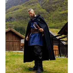 Vikingamantel Fenrir, svart - Celtic Webmerchant