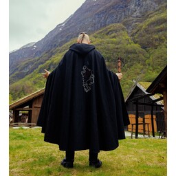 Viking cloak Fenrir, black - Celtic Webmerchant