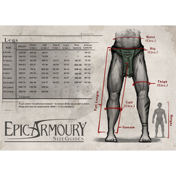 Thigh rustning infanteri, sværtede - Celtic Webmerchant