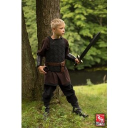 RFB Leather Viking armor, nero - Celtic Webmerchant