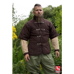 RFB Short sleeved belt gambeson, brown - Celtic Webmerchant