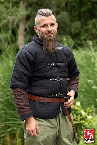 RFB Short sleeved belt gambeson, black - Celtic Webmerchant