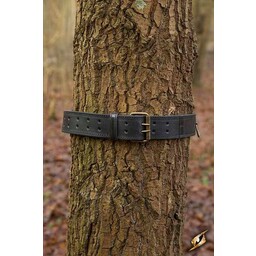 Belt with rings, black - Celtic Webmerchant