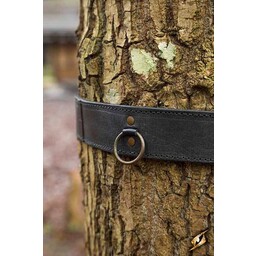 Ceinture à anneaux, noir - Celtic Webmerchant