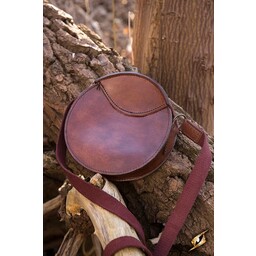 Sac en cuir rond, marron - Celtic Webmerchant
