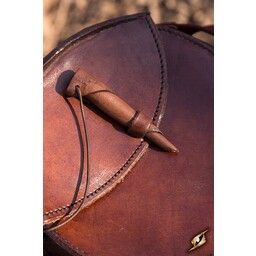 Runde Ledertasche, braun - Celtic Webmerchant