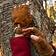 Epic Armoury Suede leather fingerless gloves, brown - Celtic Webmerchant