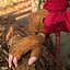 Suede leather fingerless gloves, brown - Celtic Webmerchant