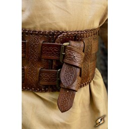 Waist belt Celtic knots, brown - Celtic Webmerchant