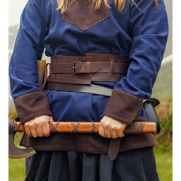 Viking belt Sigrid, dark brown - Celtic Webmerchant