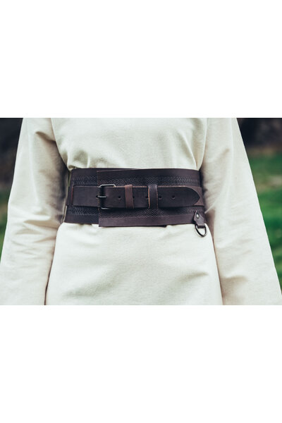 Viking belt Sigrid, dark brown - Celtic Webmerchant
