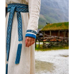 Viking dress Lagertha, natural-blue - Celtic Webmerchant