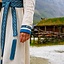 Vestido vikingo Ladgerda, azul natural - Celtic Webmerchant