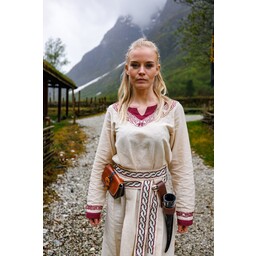Viking kjole lagertha, naturrød - Celtic Webmerchant