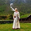 Viking dress Lagertha, natural-red - Celtic Webmerchant