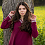 Vestido medieval temprano Aelswith, rojo - Celtic Webmerchant
