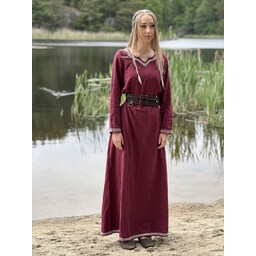 Frühes mittelalterliches Kleid Aelswith, rot - Celtic Webmerchant