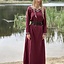 Vestido medieval temprano Aelswith, rojo - Celtic Webmerchant