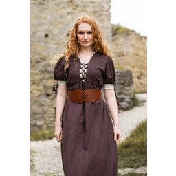 Mittelalterliches Sommerkleid Denise, braun - Celtic Webmerchant