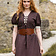 Leonardo Carbone Vestido medieval de verano Denise, marrón - Celtic Webmerchant