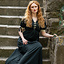 Mittelalter Sommerkleid Denise, grün-natur - Celtic Webmerchant