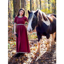Renæssance kjole med korte ærmer, rød - Celtic Webmerchant