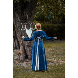 Medieval Dress Larina, Blue-Naturel - Celtic Webmerchant