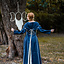 Middeleeuwse jurk Larina, blauw-naturel - Celtic Webmerchant