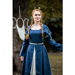 Medieval dress Larina, blue-naturel - Celtic Webmerchant