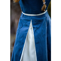 Mittelalterliches Kleid Larina, Blau-Natur - Celtic Webmerchant