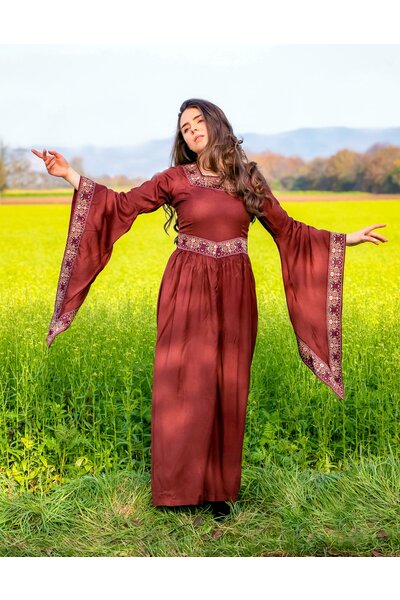 Middelalderkjole Borgia, rød - Celtic Webmerchant