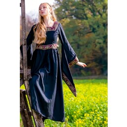 Mittelalterliches Kleid Borgia, schwarz - Celtic Webmerchant