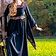 Leonardo Carbone Middeleeuwse jurk Borgia, zwart - Celtic Webmerchant