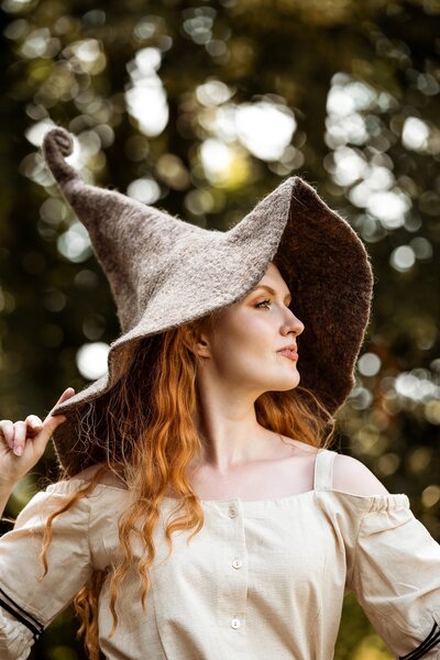Witch hat, natural-brown - Celtic Webmerchant