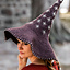 Sombrero de bruja con estrellas, Brown - Celtic Webmerchant