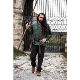 Camisa medieval friedrich, verde - Celtic Webmerchant