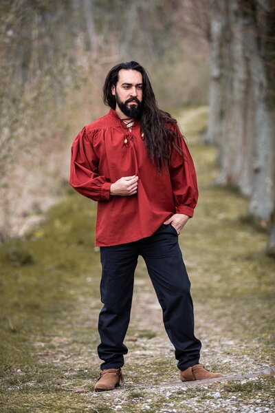 Camicia medievale, rossa - Celtic Webmerchant