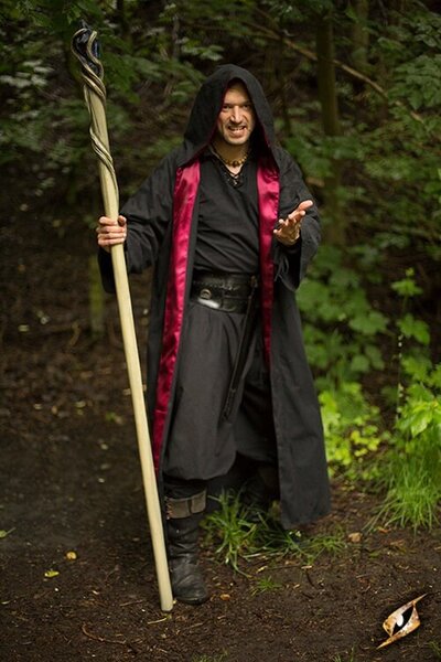 Zauberergewand, schwarz-rot - Celtic Webmerchant