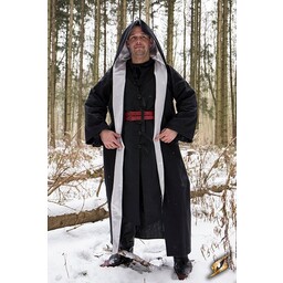 Wizard Robe, schwarz-silber - Celtic Webmerchant