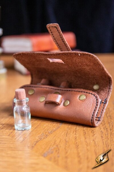 Porta pozioni con tre bottiglie, marrone - Celtic Webmerchant