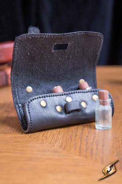Toverdrankhouder met drie flesjes, zwart - Celtic Webmerchant