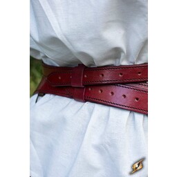 Two-part sword belt, red - Celtic Webmerchant